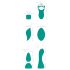 Couples Choice - vibratore 4 in 1 con telecomando - silicone turchese