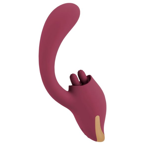 Javida - vibratore 2in1 con lingua - silicone rosso
