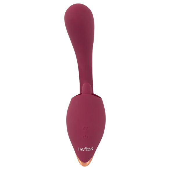 Javida - vibratore 2in1 con lingua - silicone rosso