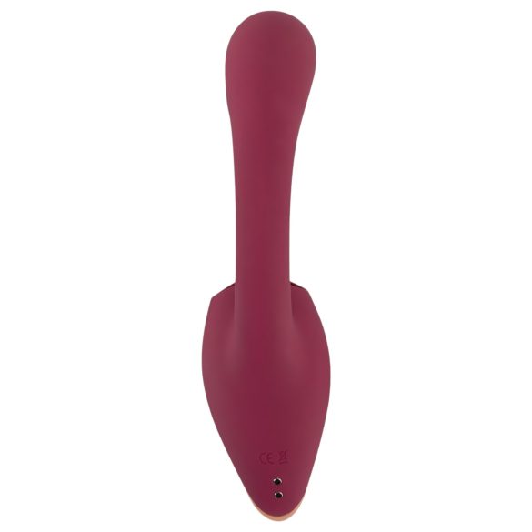 Javida - vibratore 2in1 con lingua - silicone rosso
