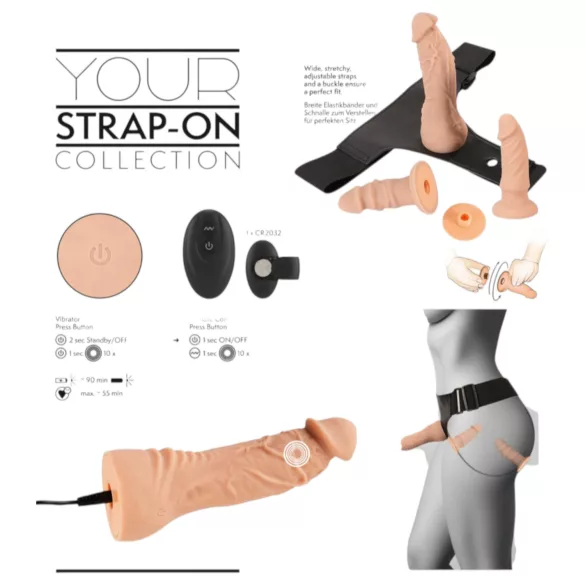 You2Toys - set dildo indossabile - effetto pelle - colore naturale