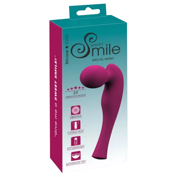 SMILE Special Wand - vibratore massaggiatore ricaricabile - silicone rosa