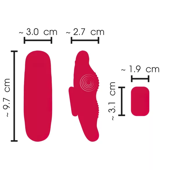 Smile - vibratore per slip wireless ricaricabile - rosso