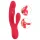 Smile Thumping Rabbit - vibratore ricaricabile 3 motori - silicone rosso