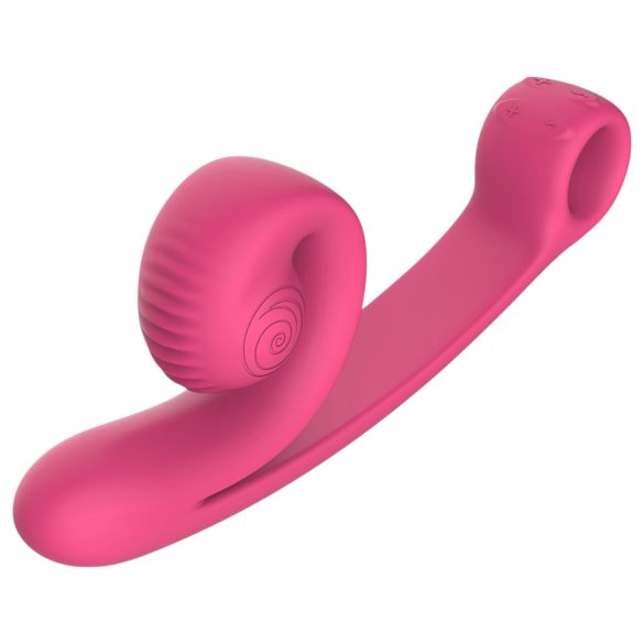 Snail Vibe Curve - vibratore clitoride 2in1 - silicone rosa