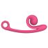Snail Vibe Curve - vibratore clitoride 2in1 - silicone rosa