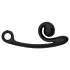 Snail Vibe Curve - 2in1 vibratore nero stimolante clitoride