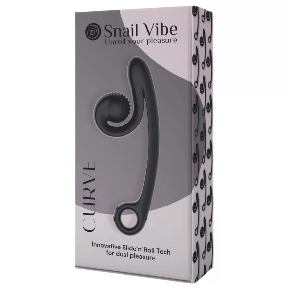 Snail Vibe Curve - 2in1 vibratore nero stimolante clitoride