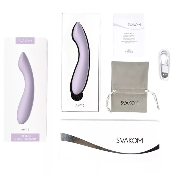 Svakom Amy 2 - vibratore per il punto G ricaricabile e impermeabile (viola)