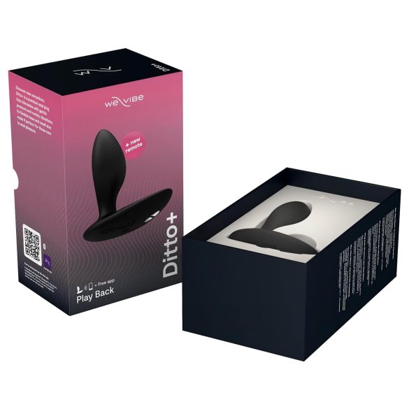 We-Vibe Ditto+ - vibratore anale ricaricabile smart - silicone nero