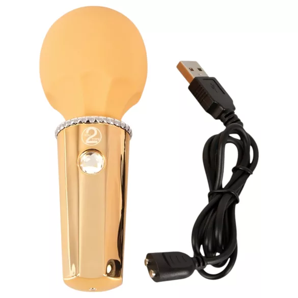 You2Toys - mini wand massaggiatore vibrante ricaricabile - giallo
