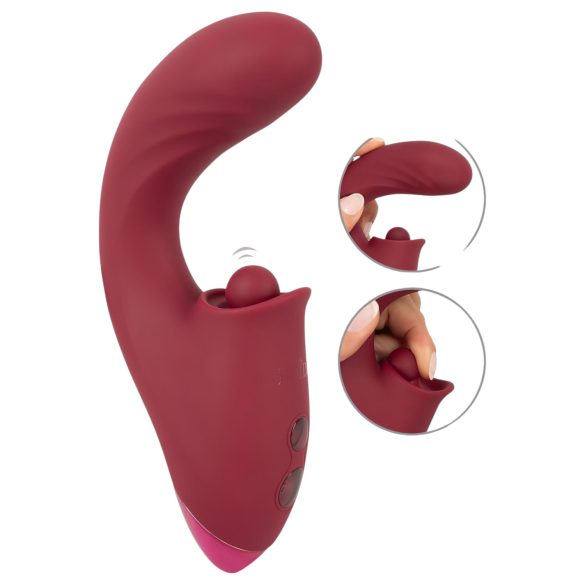 Javida - vibratore 3in1 con lingua - silicone rosso