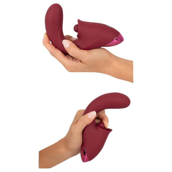 Javida - vibratore 3in1 con lingua - silicone rosso