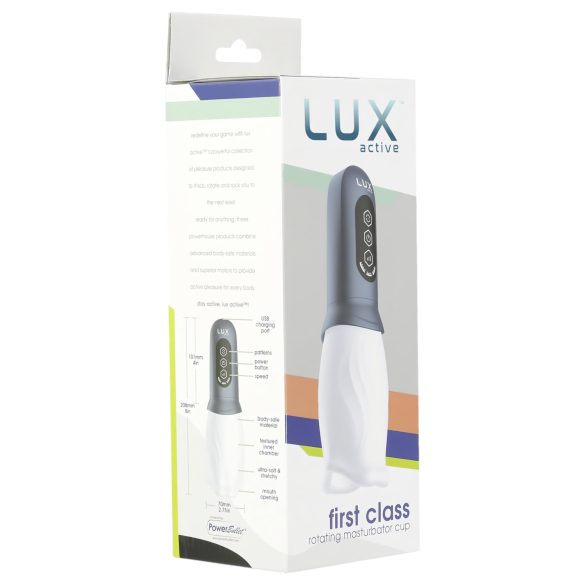 LUX Active First Class - masturbatore automatico rotante - bianco grigio