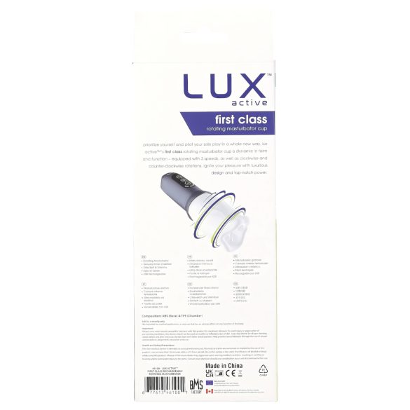 LUX Active First Class - masturbatore automatico rotante - bianco grigio