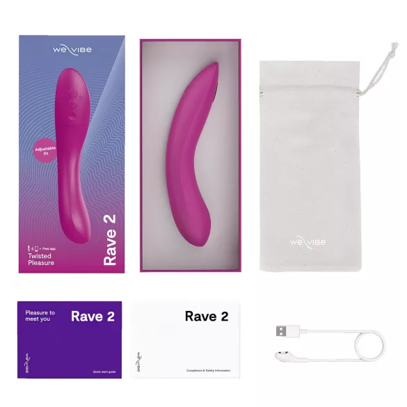We-Vibe Rave 2 - vibratore punto G controllato da app (rosa)