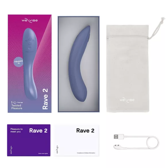 We-Vibe Rave 2 - vibratore per punto G controllato tramite app (blu)