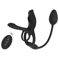   Couples Choice - anello fallico vibrante multifunzione - silicone nero