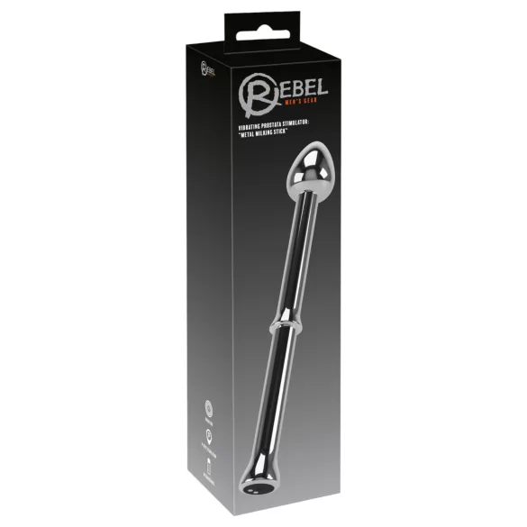 Rebel - vibratore prostatico in metallo (argento)