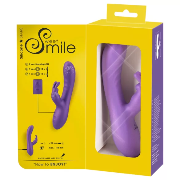 Smile - vibratore con stimolatore clitorideo - silicone viola