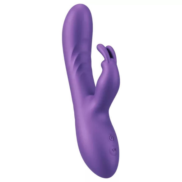 Smile - vibratore con stimolatore clitorideo - silicone viola