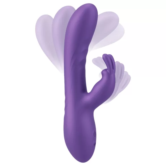 Smile - vibratore con stimolatore clitorideo - silicone viola