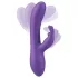 Smile - vibratore con stimolatore clitorideo - silicone viola