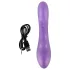 Smile - vibratore con stimolatore clitorideo - silicone viola