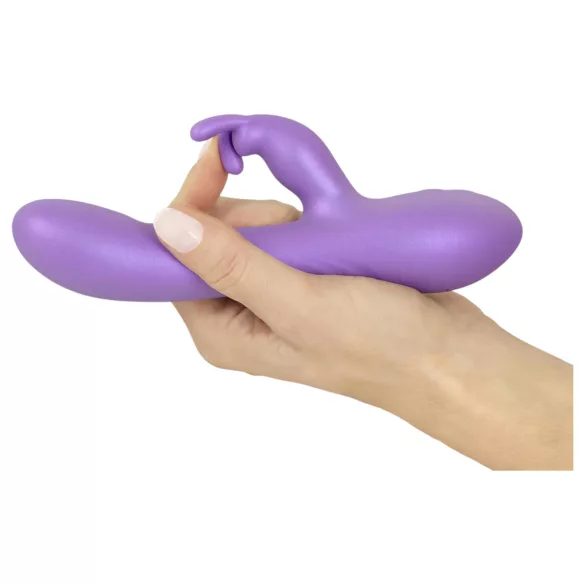 Smile - vibratore con stimolatore clitorideo - silicone viola