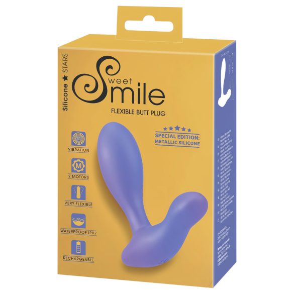 Smile - plug anale vibrante - silicone blu