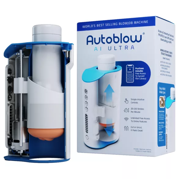 Autoblow A.I. Ultra - masturbatore bocca automatica elettrico - bianco