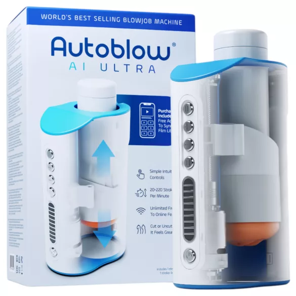 Autoblow A.I. Ultra - masturbatore bocca automatica elettrico - bianco