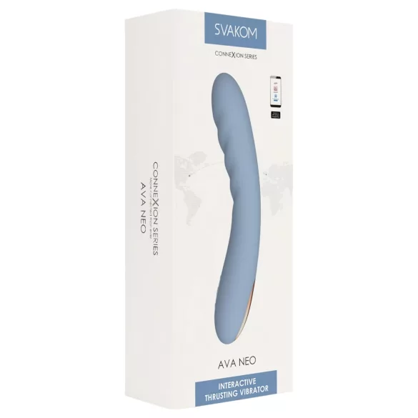 Svakom Ava Neo - vibratore spingente controllato tramite app (blu)