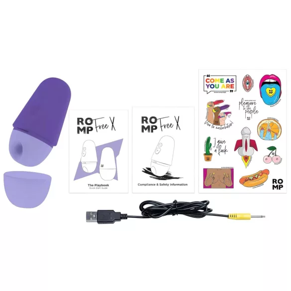 ROMP Free X - stimolatore clitoride onde d’aria ricaricabile - viola