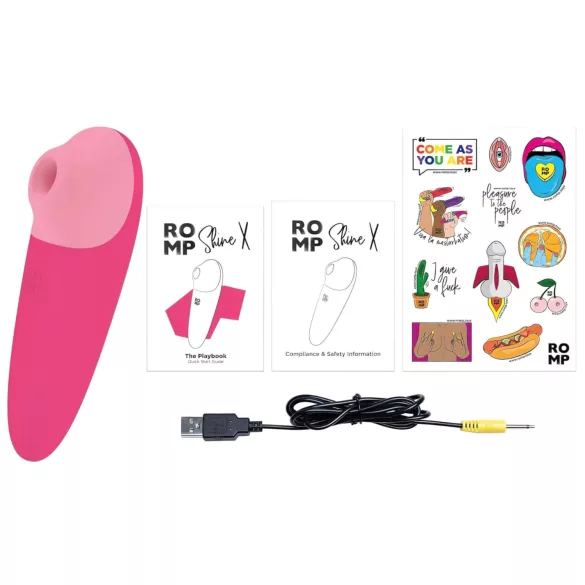 ROMP Shine X - stimolatore clitorideo onde d’aria ricaricabile - rosa