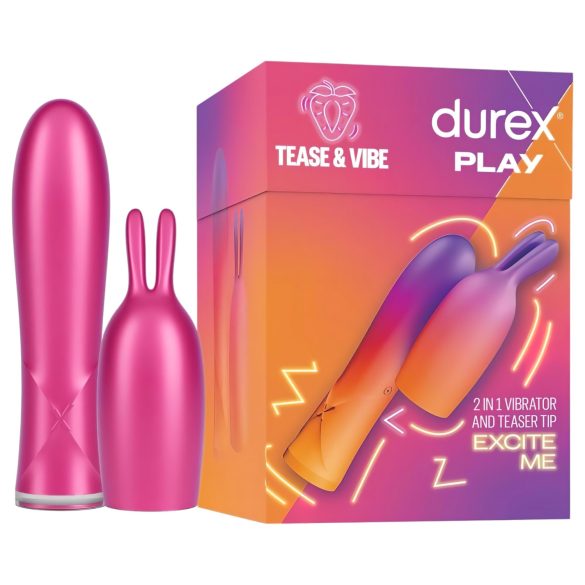 Durex Tease & Vibe - Vibratore a forma di coniglietto per clitoride (rosa)