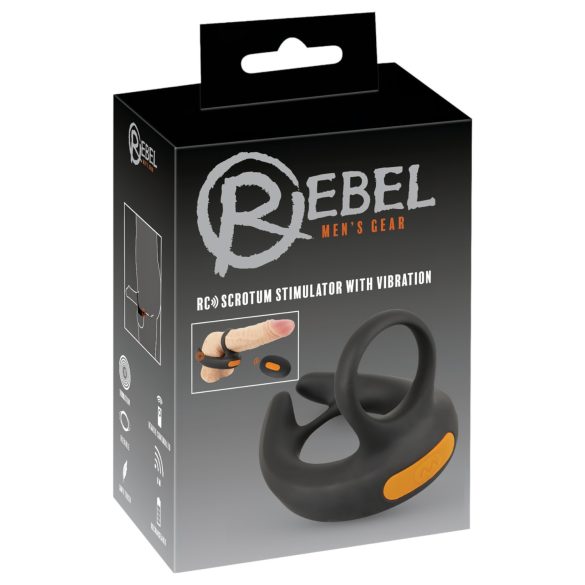 Rebel - anello vibrante pene e testicoli - vibrazione - nero