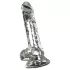 Crystal - Vibratore con ventosa (trasparente)