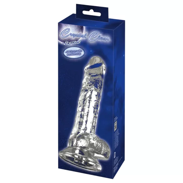 Crystal - Vibratore con ventosa (trasparente)