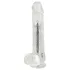 Crystal - Vibratore con ventosa (trasparente)