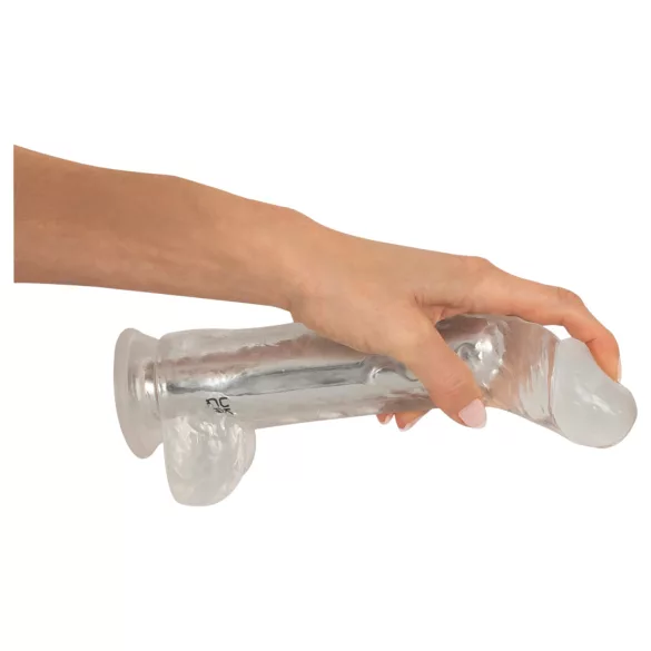 Crystal - Vibratore con ventosa (trasparente)