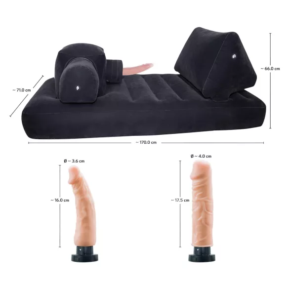 You2Toys Velvet Luxury - macchina del sesso con letto integrato - nero