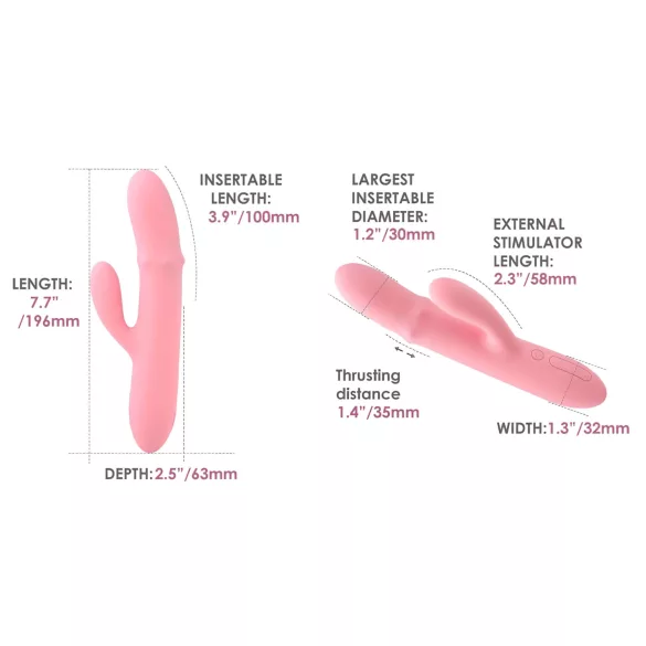 Svakom Mora Neo - Vibratore con braccio clitorideo perlato controllato tramite app (rosa)