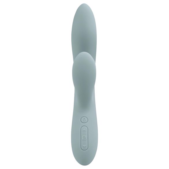 Svakom Chika - vibratore punto G con stimolatore clitoride - silicone grigio