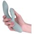 Svakom Chika - vibratore punto G con stimolatore clitoride - silicone grigio