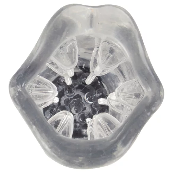 Stroker - masturbatore vibrante rotante - trasparente