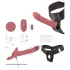 You2Toys - strap-on vibratore set - rosso