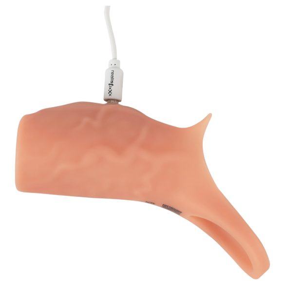 Realistixxx - guaina pene aperta vibrante - effetto realistico - color carne