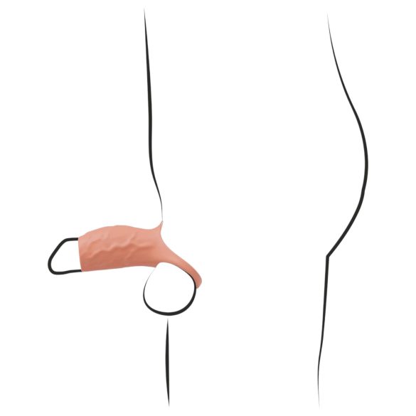 Realistixxx - guaina pene aperta vibrante - effetto realistico - color carne