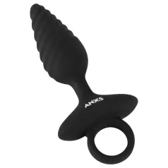 ANOS - plug anale vibrante con rilievi - nero